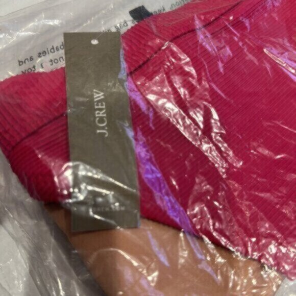 NWT J Crew Pink Ribbed Trim Hipster Full Coverage Bikini Bottom Small - Picture 7 of 8